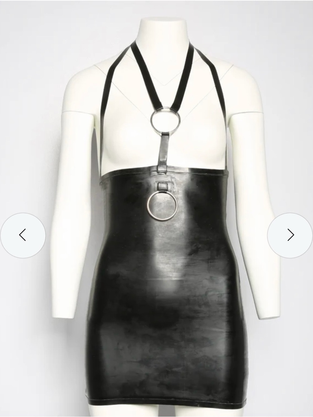 Honour Female Devotion Open Bust Exposure Latex Dress in Black size large - Picture 6 of 6